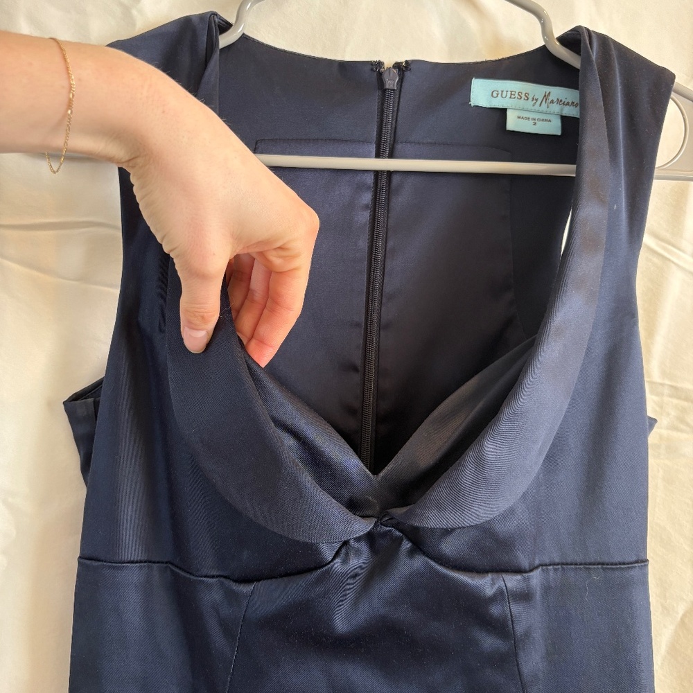 Guess by Marciano Dress - Navy Blue, Size 2, Form-Fitting, Good Condition
